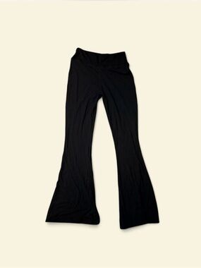 SHEIN Black Flared High-Waist Pants